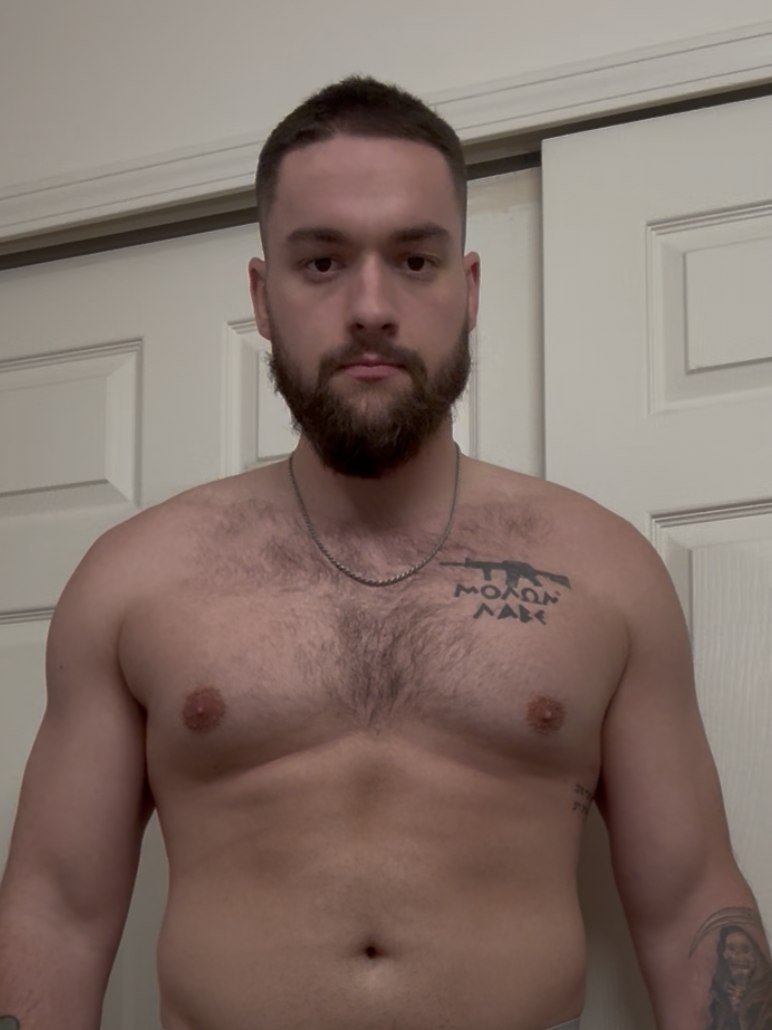 Sean before, 255 lbs